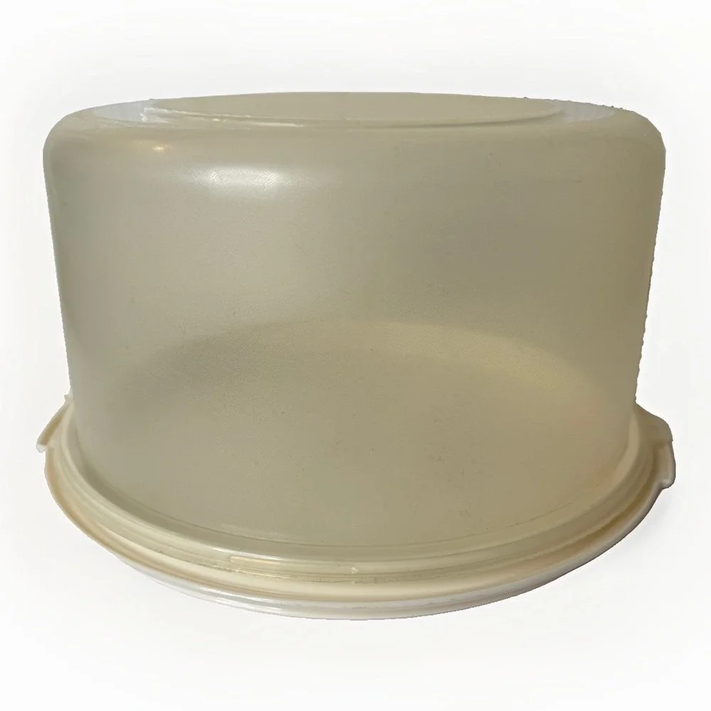 Vintage RUBBERMAID Almond Sheer Cake Keeper Carrier SERVIN SAVER Container #0035